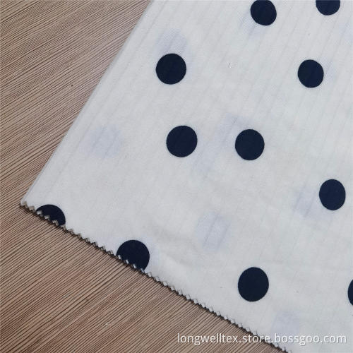 Comfortable Polyester Rayon Spandex Rib Knitted Fabric